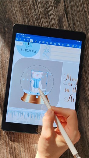 Digital Planning🔸SheLuxDesign on Instagram: "✨ A little winter magic in motion ❄️ Animated snow globe GIF sticker with softly falling snow! Made for digital planners. ✨ Customize it your way ✨ Add any photo, image, or quote inside the globe. Your memories. Your mood. Your magic. Available now on Etsy 💫 Link in bio ✨❄️ For @goodnotes.app"
