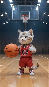 #cat #ai #basketball #NBA #kitten | Meowmeowaiart