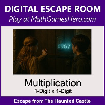 Multiplication 1-Digit by 1-Digit | Digital Math Escape Room Game