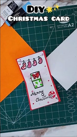 DIY Christmas 🎄✨Pop-Up Card | Easy & Beautiful Holiday Craft 🎄✨#ytshorts #shorts #craftideas