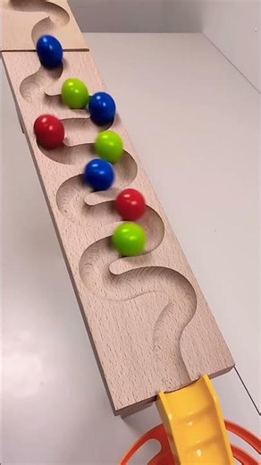 marble Run Race ASMR #300 Wooden Wave Course Colorful Marbles #marblerun #marblerunrace #asmr