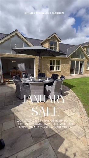 Our stunning STONE GREY RANGE is now up to 70% off in our JANUARY SALE with an additional 25% off at checkout 🙌🏽💫✨ Perfect your Spring 2026 with our stunning Stone Grey Rattan Range !! Enjoy comfort, style and durability with our versatile furniture sets .. from dining sets, to corner sofa sets, storage boxes, bistros or sun loungers we have something to suit everyone’s outdoor space. #januarysale #sale #hny #rattan #saletime