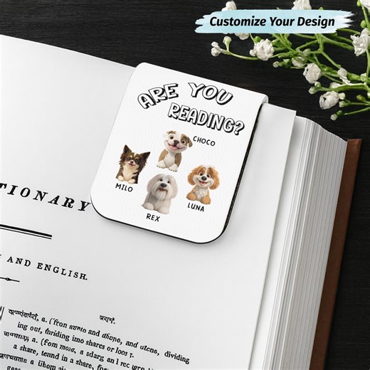 Cute Custom Bookmark for Dog Lovers 🐶 Customize Yours 👉 https://almagems.com/products/DOG004_LBMARK Worldwide shipping 🌍 #AlmaGems #Bookmark #DogLovers #Birthday #Christmas #PetGifts #ReadingAccessory #Bookworm | Alma Gems Store