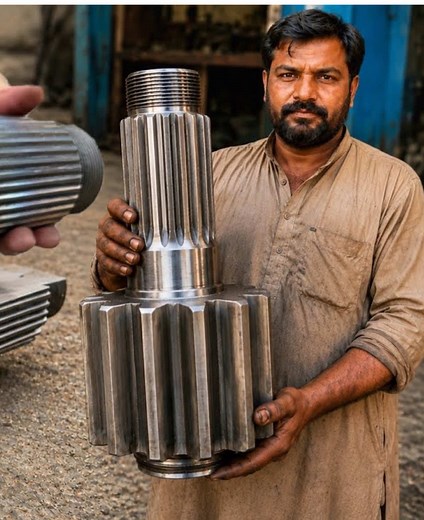 Destroyed Splined Gear Shaft Rebuilt — Would You Trust This Repair?
