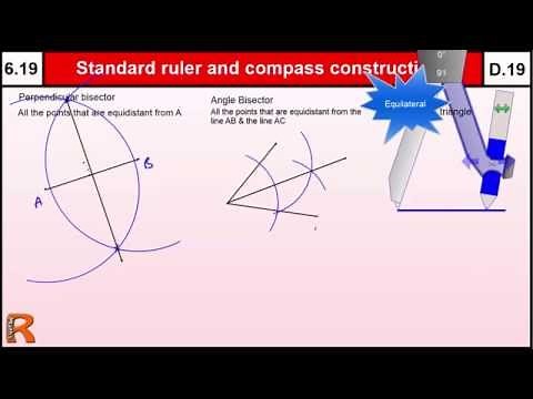 6.19 Standard Ruler and Compass Constructions - Basic Maths Core Skills Level 6 / GCSE Grade D