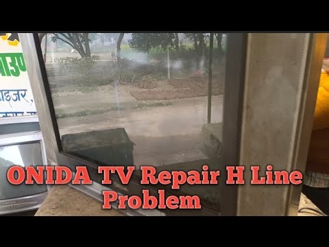 ONIDA TV H Line Problem | CRT TV Horizontal Line Repair | TV Repairing Hindi