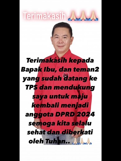 #antonisalim #antonisalimpdip #antonisalim2024 #wakilketuakomisi2 Terimakasih kepada Bapak Ibu, dan teman2 yang sudah datang ke TPS dan mendukung saya untuk maju kembali menjadi anggota DPRD 2024 semoga kita selalu sehat dan diberkati oleh Tuhan.. 🙏🏻🙏🏻🙏🏻 #dpr #dprd #dprdketapang #dprdkabupatenketapang #dprdkalbar #dprdkalimantanbarat #pdi #pdip #pdiperjuangan #pdipketapang #pdipkabupatenketapang #pdipkalbar #pdipkalimantanbarat #ketapang #ketapangkalbar #ketapangkalimantanbarat #mhu #matan