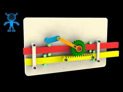 Rack Gear Sliders Mechanism 3D Model