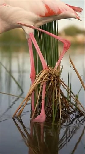 🦢 Majestic Flamingo TRAPPED! Urgent Leg Rescue from Dry Weeds!
