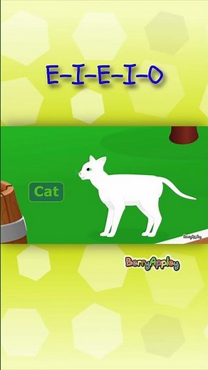 Cat 🐱 Meow Meow! Old MacDonald | #AnimalSounds #English | BerryAppley