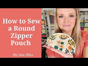 How to Sew a Rounded Zipper Pouch - FREE PATTERN -Clam Pouch, Half Moon Pouch - Baby Lock Brilliant