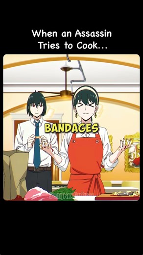 When an Assassin Tries to Cook 💀🔪 #anime #shorts