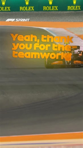 FORMULA 1® on Instagram: "Last time in Qatar… Lando Norris slows before the line to give Oscar Piastri the Sprint win, returning a favour from earlier in the season 🤝🧡 #F1 #Formula1 #QatarGP @mclaren"