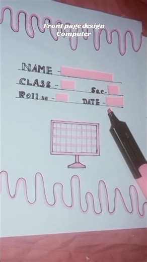 Front page design computer project ✨🖥 #craft #viral