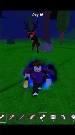 Hard Mode Hungry Deer Nightmare in 99 Nights In The Forest | #roblox #robloxjumpscare #99nights