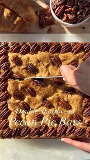 Dee & Sweets on Instagram: "These buttery Double Shortbread Pecan Pie Bars have a deliciously creamy pecan pie filling and are incredibly satisfying to bite into. As with all @dee_and_sweets recipes, it’s baked with ingredients you likely already have, like pecans, brown sugar, butter, & vanilla, all in an easy-to-follow recipe. It’s an irresistible twist on the traditional pecan pie that looks gorgeous on the table. Comment “recipe” to have this Double Shortbread Pecan Pie Bars recipe sent to y