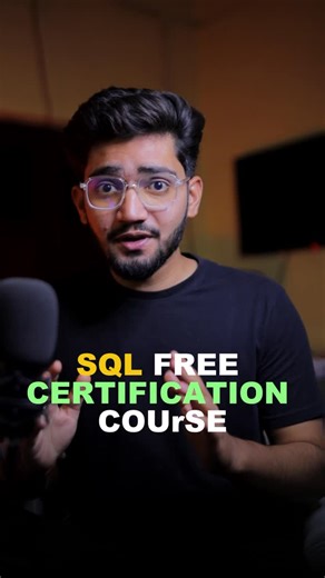 Srajan Garg on Instagram: "Sql Free Certification Course . . . {Sql, Certificate,Job , Internship , Oracle , Students} . #reels #explore #viral #job #sql #free #certification @getlinkinchat"