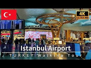 【4K Istanbul Airport Walk】Exploring Airside & Terminal Lobby 2025 | 4K HDR 60fps