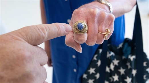 Watch as Naval Academy class ring lost for 50 years is returned to Marine veteran | VIDEO