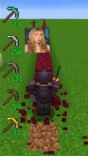 Fastest Tool to Break Netherrack 🔥 #minecraft #shorts
