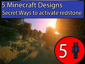 5 Minecraft Designs! Secret Ways to Activate Redstone with Circuits!