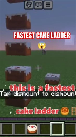Minecraft Sabse Fastest Cake Ladder 😱 | Ultimate Speed Build #Shorts#minecraft #gaming #roblox #yt
