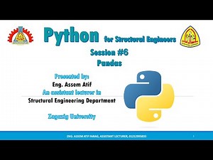 #Python for structural engineers #Session #6: Pandas