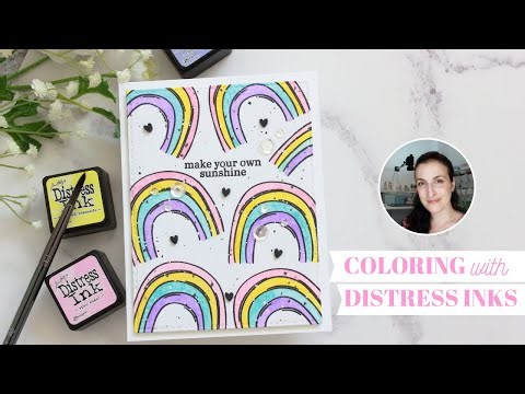 How to color your handmade cards with Distress Inks
