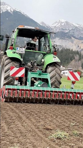 Unser Deutz Agrotron mit der Kreiselegge im Einsatz 💪#landschaftspflege #kreiselegge #deutz