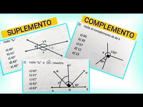 Complemento y Suplemento de un angulo - Metodo Facil y Práctico - Ejercicios Resueltos - Geometria