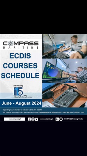COMPASS Training Center, Inc. ECDIS courses schedule | COMPASS Training Center, Inc.