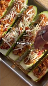 Cheesy Tuscan Stuffed Zucchini Boats (Best Summer Dinner!) 🍅✨ #shorts #recipe #plantbased #easy