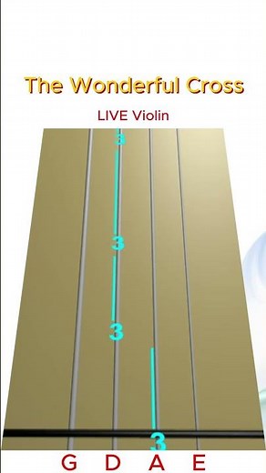 THE WONDERFUL CROSS 🌿 — LIVE Violin | Animated Violin TAB