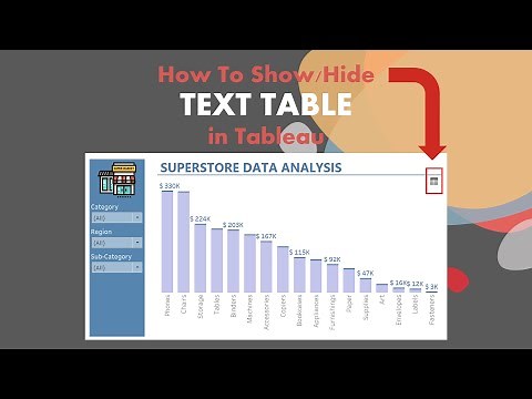 How To Use Show/Hide Button To Show/Hide Charts In Tableau