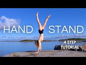 How To do a Handstand in 4 Easy Steps | At Home Gymnastics Tutorial
