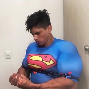 4.2K views · 148 reactions | Trapped in tight Under Armour, Superman slowly regains his powers, busting out and snapping the chains with his muscle power.  Full video: https://www.thebestflex.com/video/Steven-C-Superman-Breaks-Free | Trapped heroes | Facebook