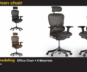 ArtStation - Ergohuman Office Chair | Game Assets
