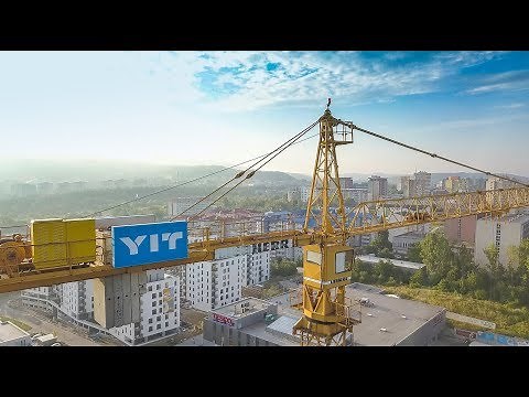 How to disassemble a tower crane - 4K timelapse