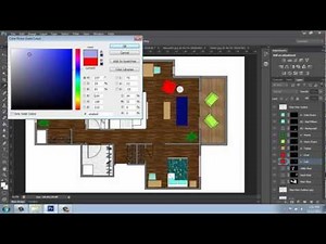 Adobe Photoshop - Rendering a Floor Plan - Part 4 - Furniture - Brooke Godfrey