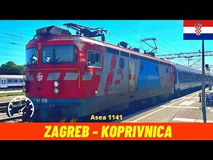 Cab ride Zagreb - Koprivnica (Croatian Railways) - train drivers view in 4K