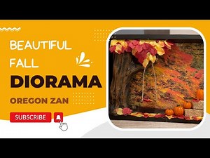 DIY Fall diorama//fall shadow box