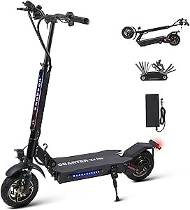 Electric Scooter Adults 1000W, Escooter 34Mph 40 Miles 48V 21Ah Electric Scooter 10" Off-Road Tires E Scooter for Adults, Full Suspension & Dual Brakes System Foldable Escooter