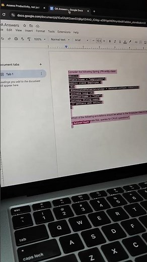 Candidate Collaborates on Google Docs to Share Answers