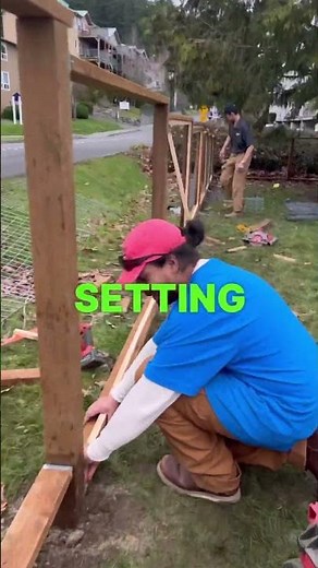 Building a hogwire/decco panel fence and gate with the boys. #construction #fencebuilding