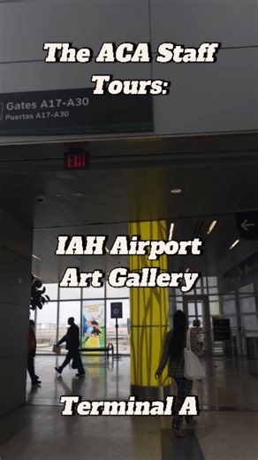 The Anderson Center For The Arts on Instagram: "Art lives everywhere, even at the airport ✈️ Our team took a behind-the-scenes tour of the IAH Terminal A, guided by Houston’s Chief Curator of Cultural Affairs, @altondulaney , and featuring work by current Artist-in-Residence @joshallen__________ Next flight: arrive early and take in the art. #houstonairports #arttour #artinunexpectedplaces"