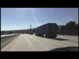 Automated Truck Platoon Test on the 110 Freeway in Los Angeles.