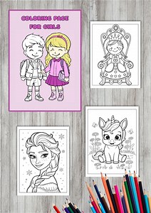 Princess, Unicorn, Mermaid Coloring Pages: 30 Printable Art Sheets - Etsy Australia