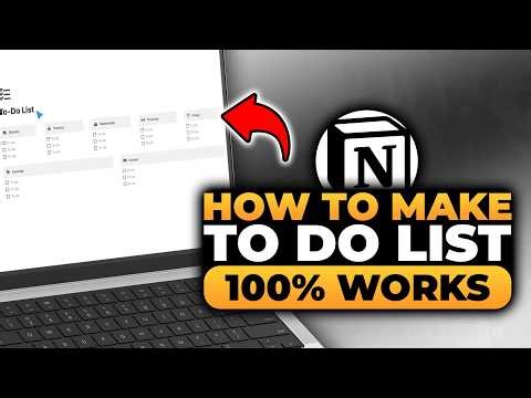 How To Make To Do List Notion (FAST & EASY) | 100% WORKS | NO Yapping! | Notion To Do List