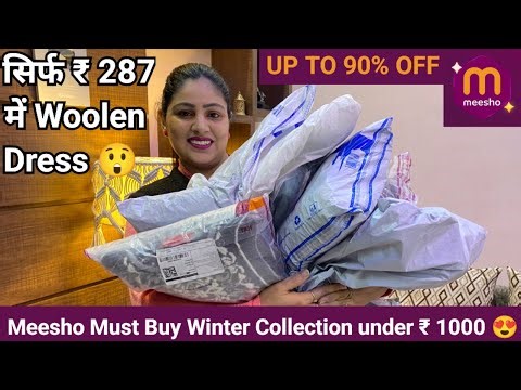 Woolen Dresses Haul for Women Starting ₹287 Only 😍| Meesho/Flipkart Winter wear Haul/True Review