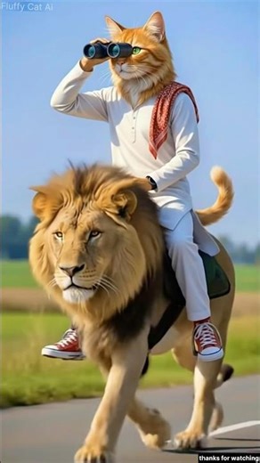 Cat and Lion save Bus Passanger from python snakes #ai #shorts #cat #lion #aistory #aivideo